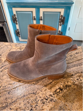 Women's Lucky Brand Gray Suede Ankle Boots